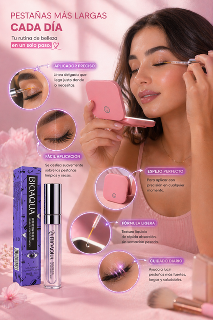 💄 GLOWLASH PRO™ Espejo LED Portatil+ Serum Para Pestañas y Cejas de REGALO 🎁💕