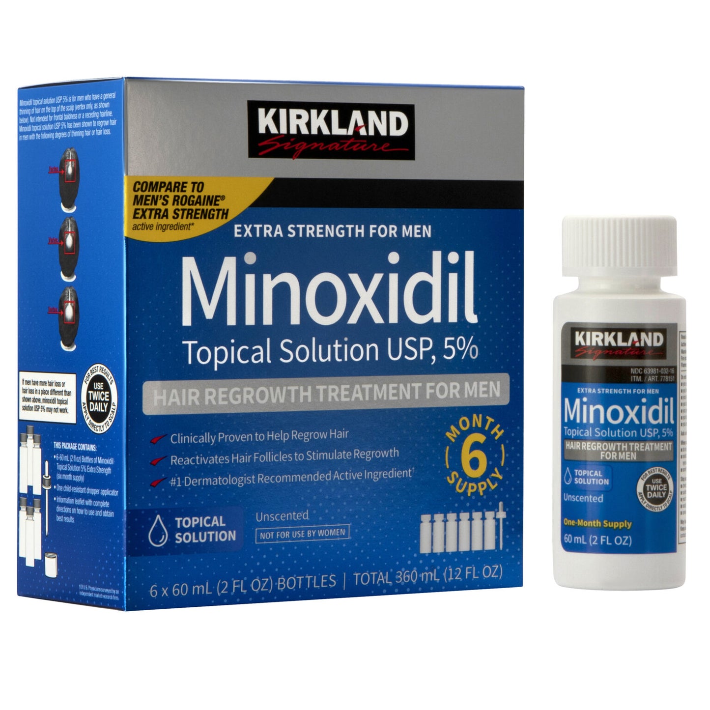 Minoxidil Kirkland al 5% + Cepillito Aplicador de 🎁